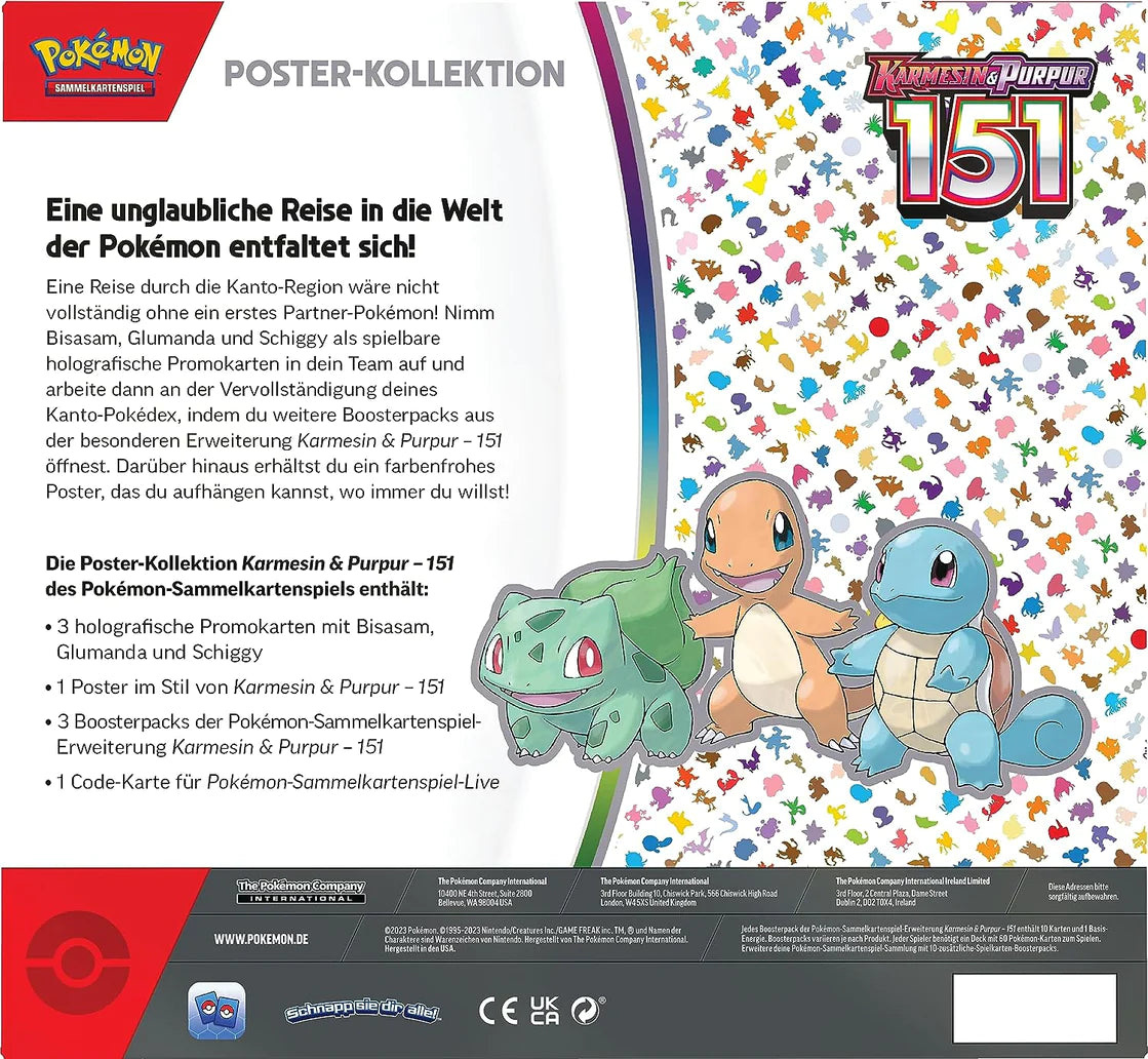 Pokémon TCG - Karmesin & Purpur Poster Box 151 - DE