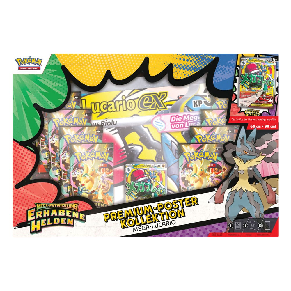 Pokémon TCG - Erhabene Helden, Premium Poster Kollektion Lucario - DE